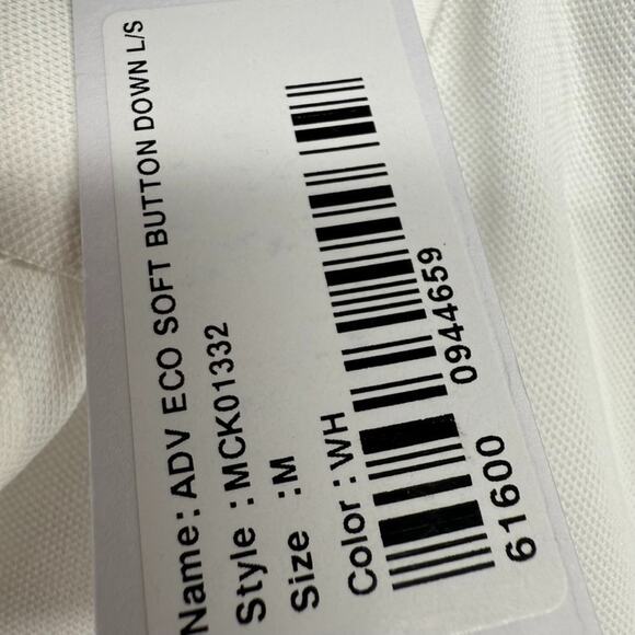 Texas A&M Shirt men's Medium White A&M University Performance Knit Button NEW - Picture 8 of 11